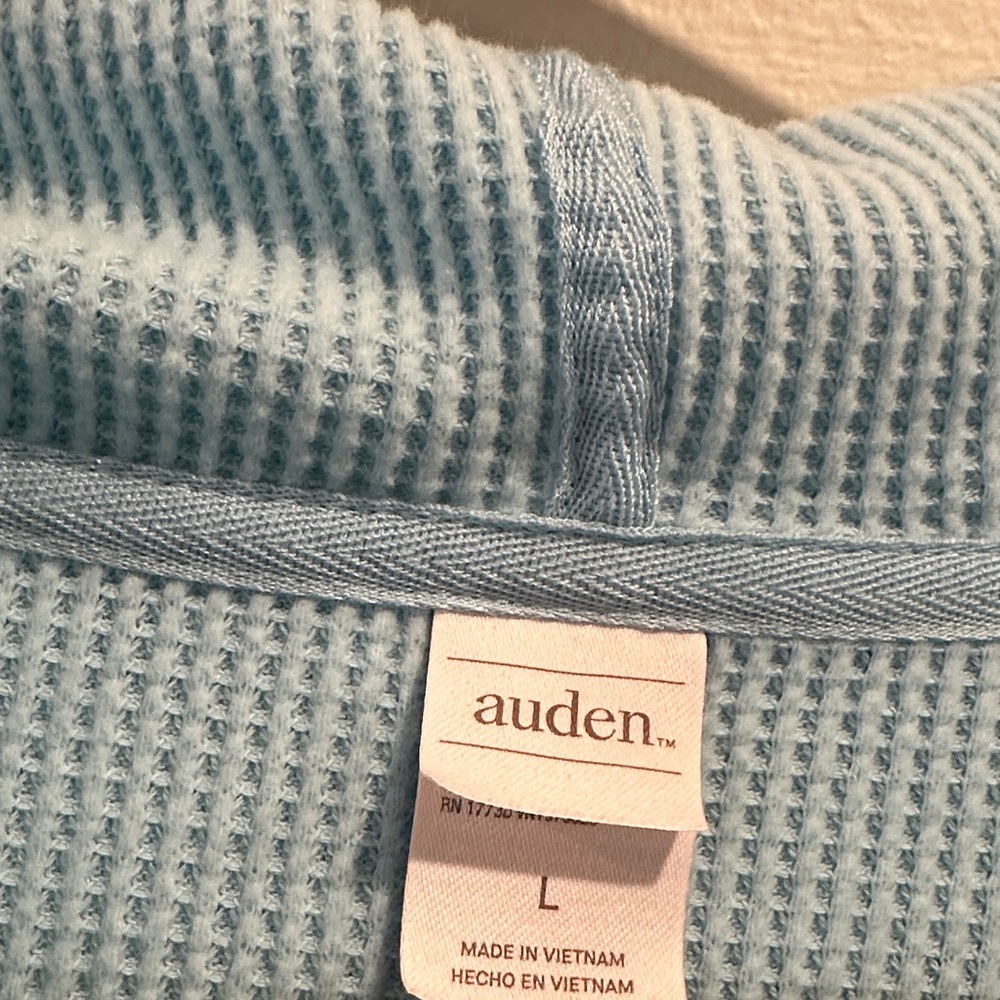 Auden Sky Blue Waffle Knit Hoodie - Picture 2 of 4